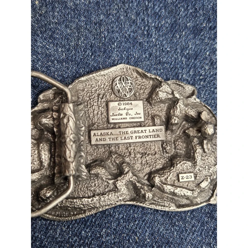 1984 Siskiyou Alaska State Belt Buckle Vintage